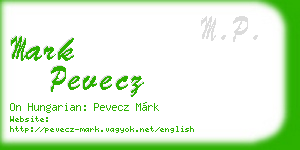 mark pevecz business card